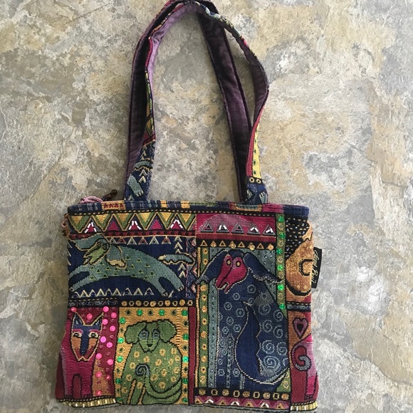 Laurel Burch Dogs Patchwork Sm/Med Tote, NWOT - Picture 2 of 6